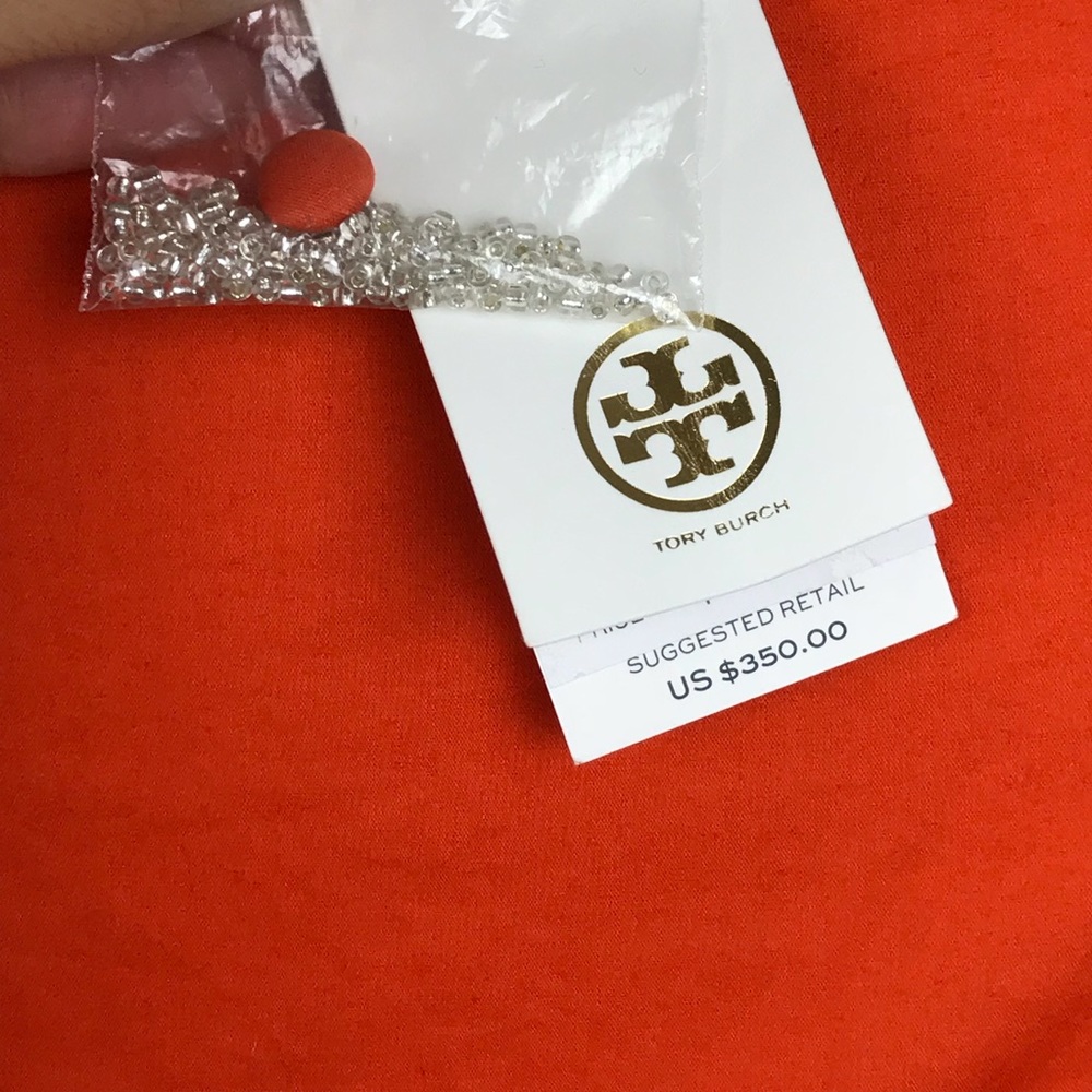 NWT Tory Burch Claudia Tunic Pink Orange - Picture 8 of 8